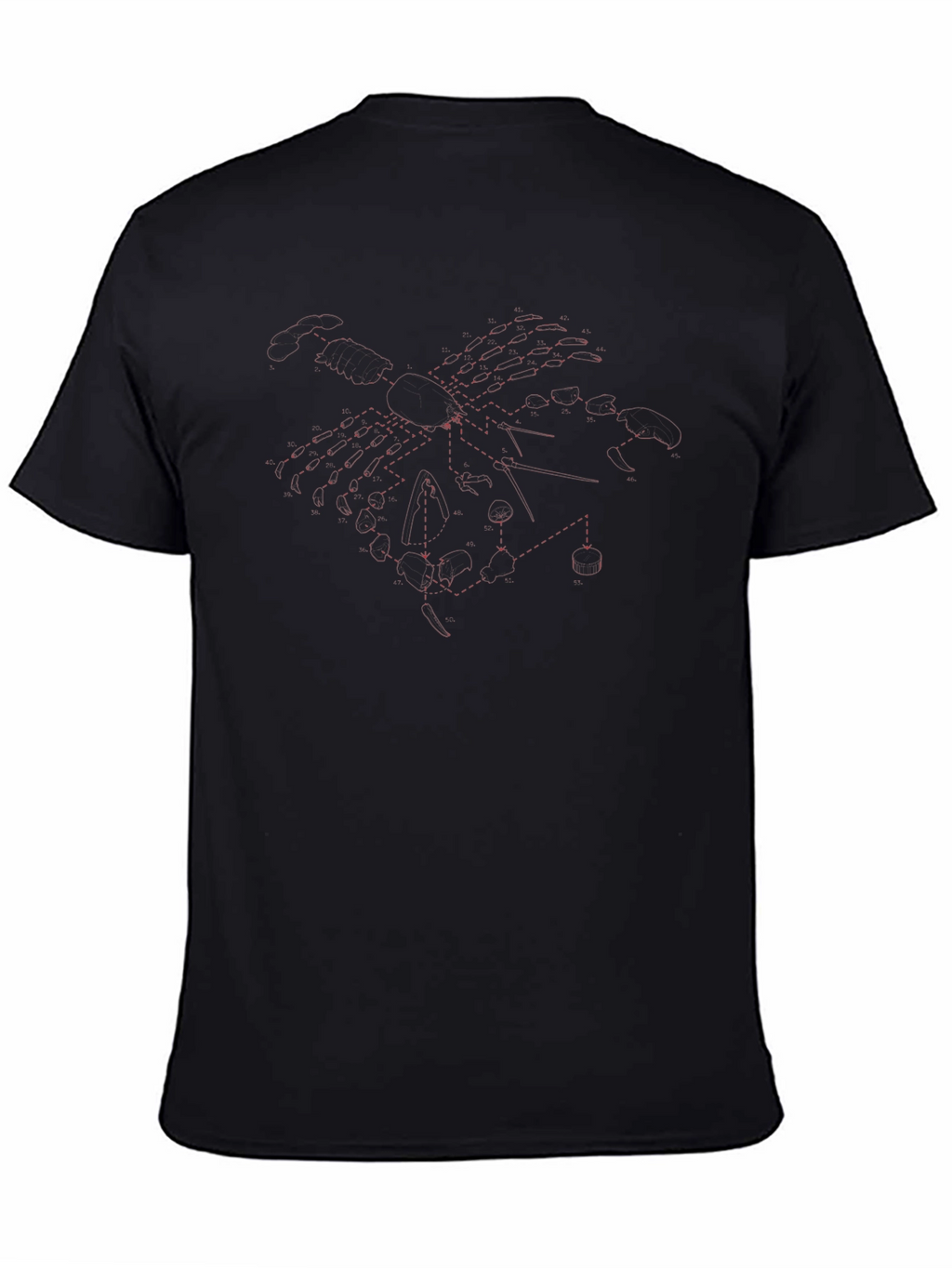 Geometric Eagle Graphic Tee - Black Cotton Blend