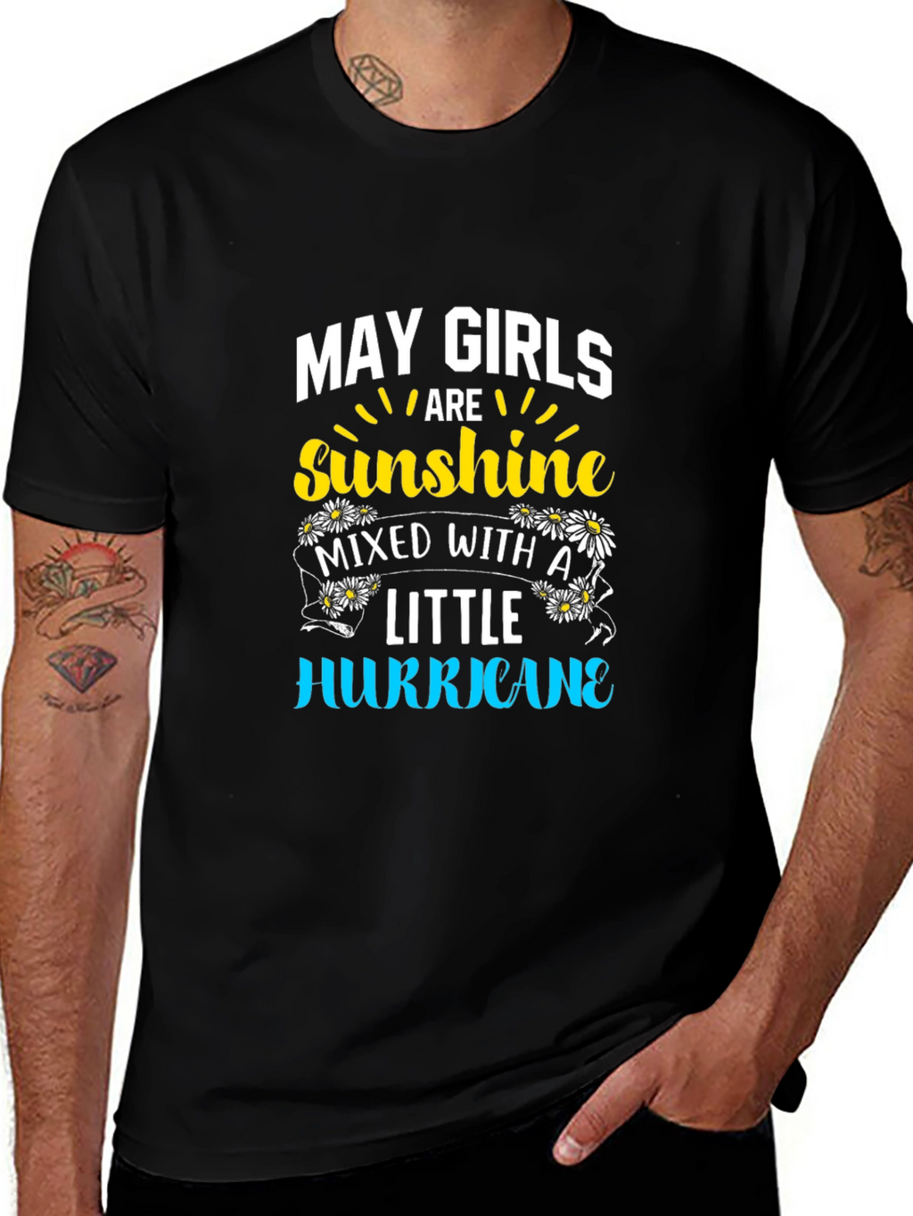 May Girls Sunshine Hurricane Black T-Shirt