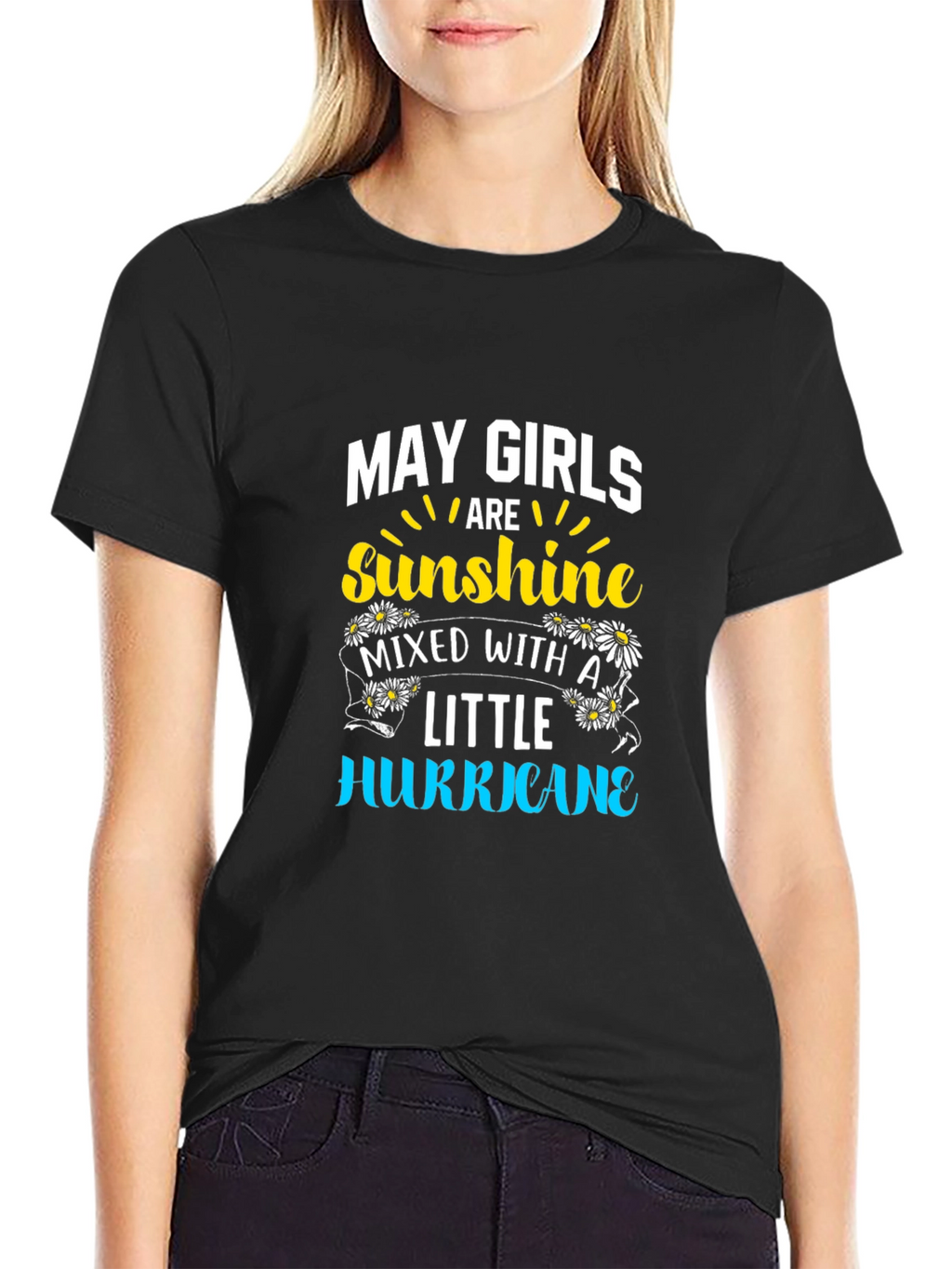 May Girls Sunshine Hurricane Black T-Shirt