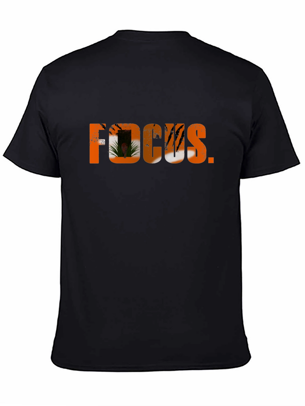 Focus Graphic Tee - Black Crew Neck T-Shirt