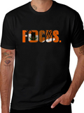 Focus Graphic Tee - Black Crew Neck T-Shirt