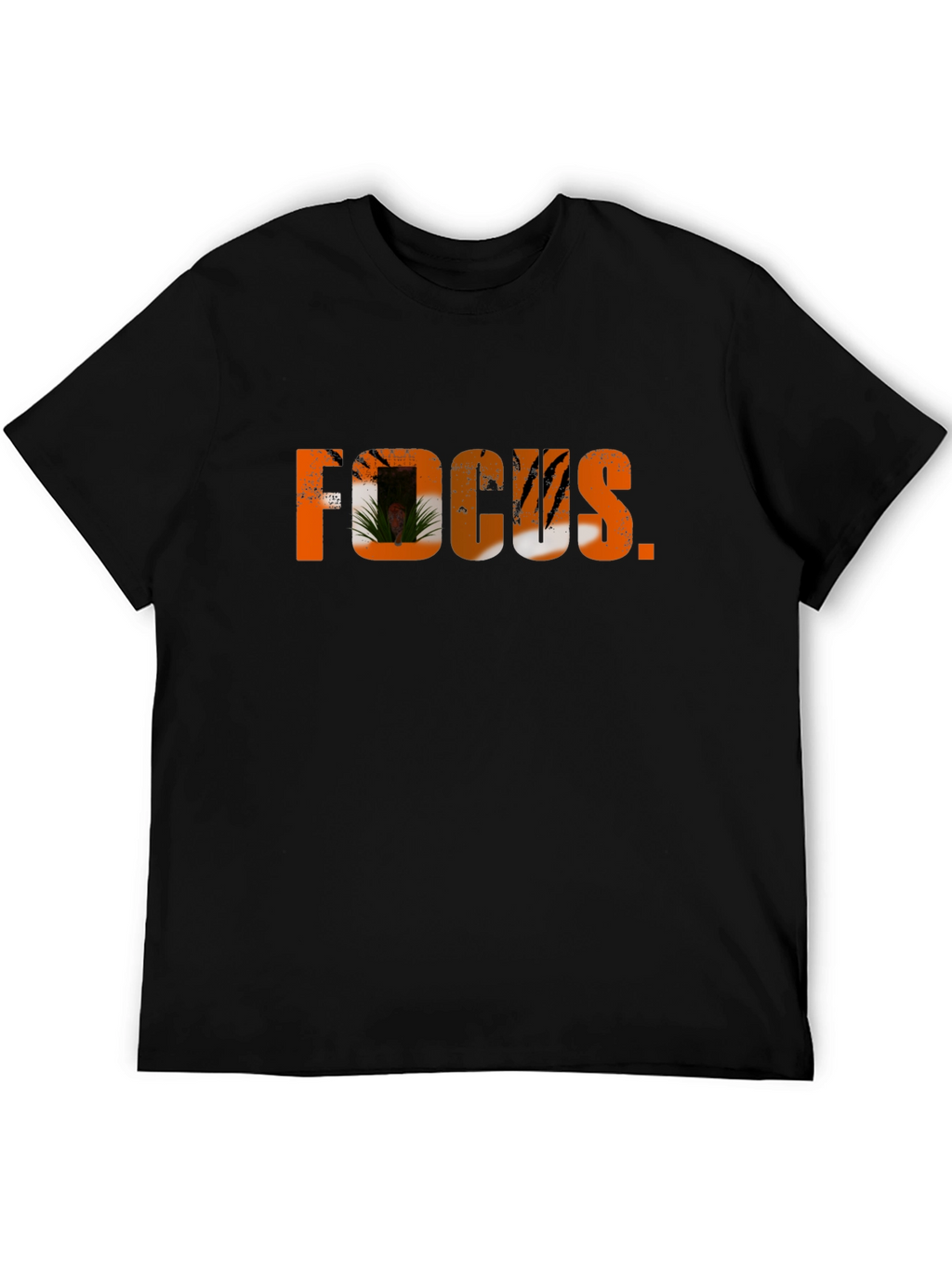 Focus Graphic Tee - Black Crew Neck T-Shirt