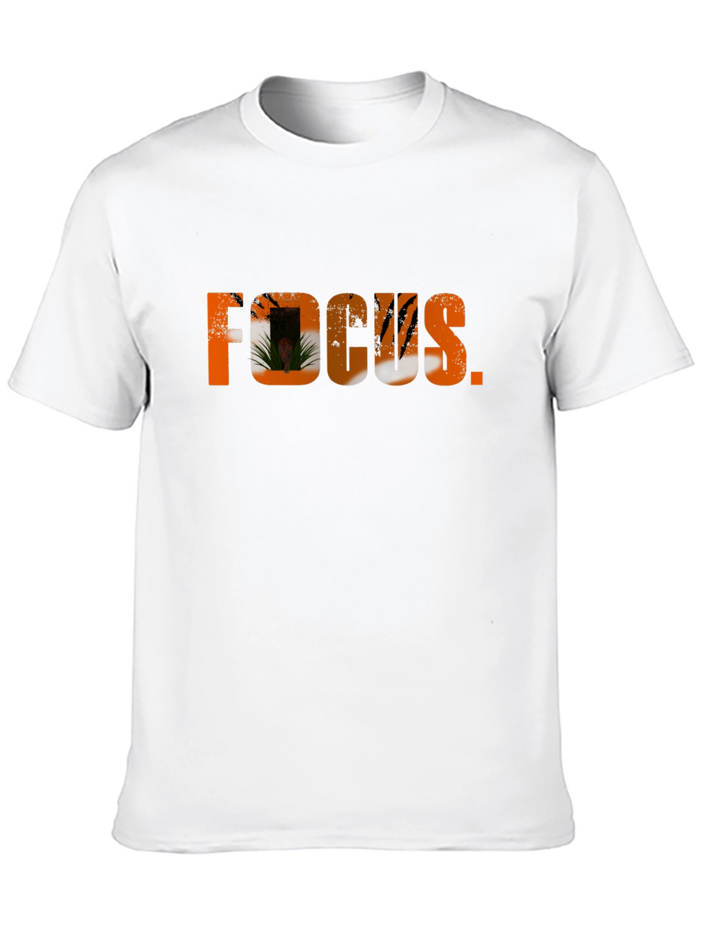 Focus Graphic Tee - Black Crew Neck T-Shirt