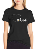 Bee Kind T-Shirt Heart Graphic Tee