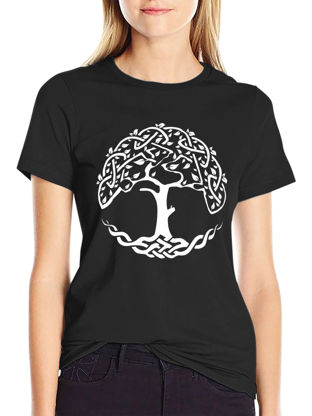 Celtic Tree of Life Graphic Tee - Black