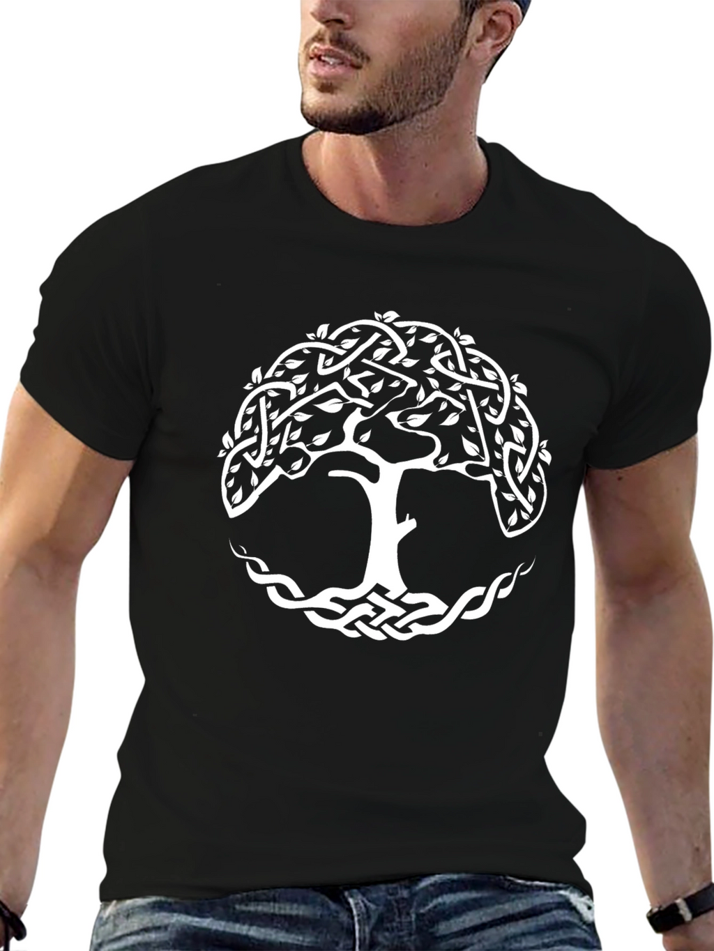 Celtic Tree of Life Graphic Tee - Black