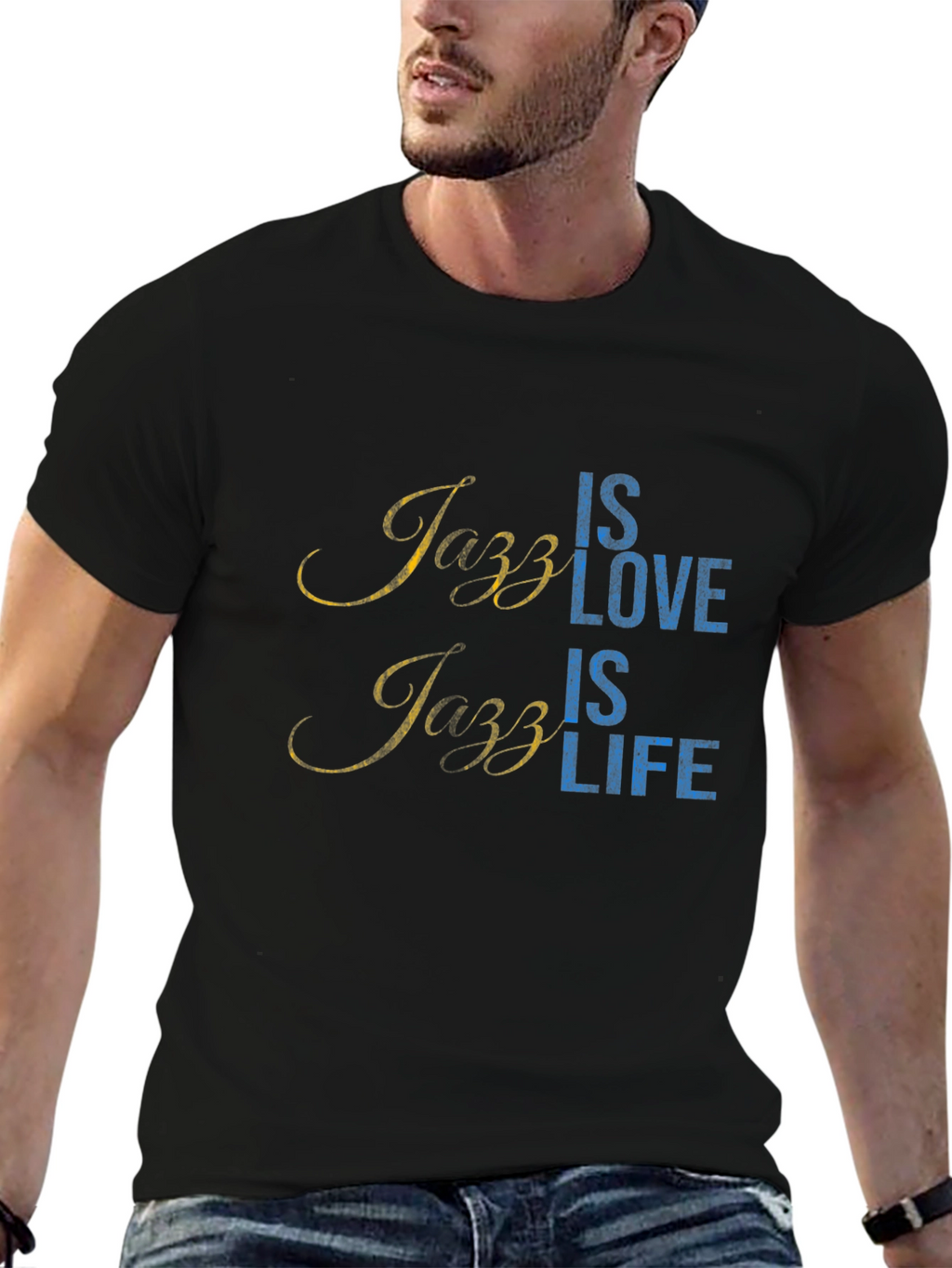 Jazz Is Love Jazz Is Life Black T-Shirt