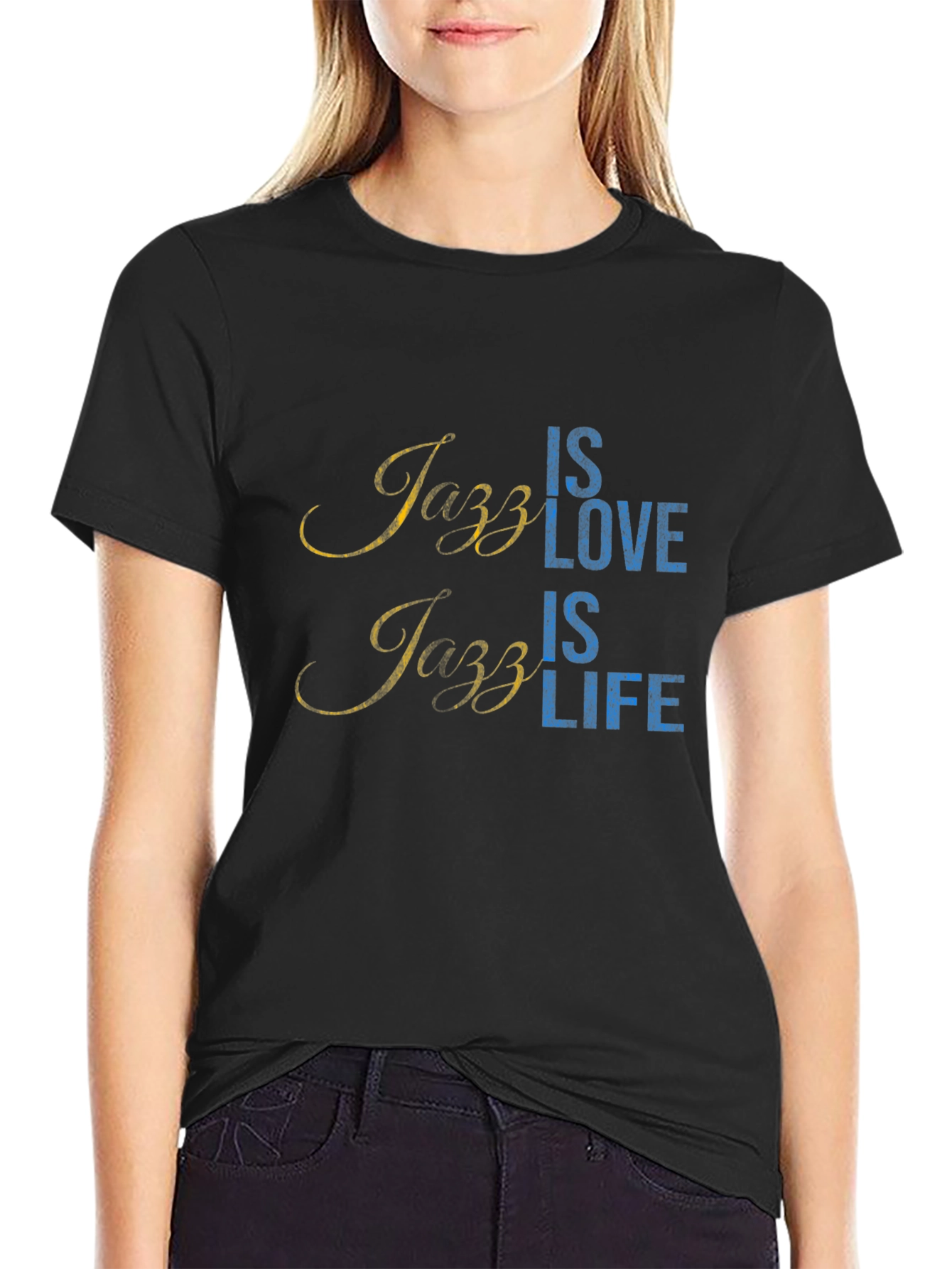 Jazz Is Love Jazz Is Life Black T-Shirt