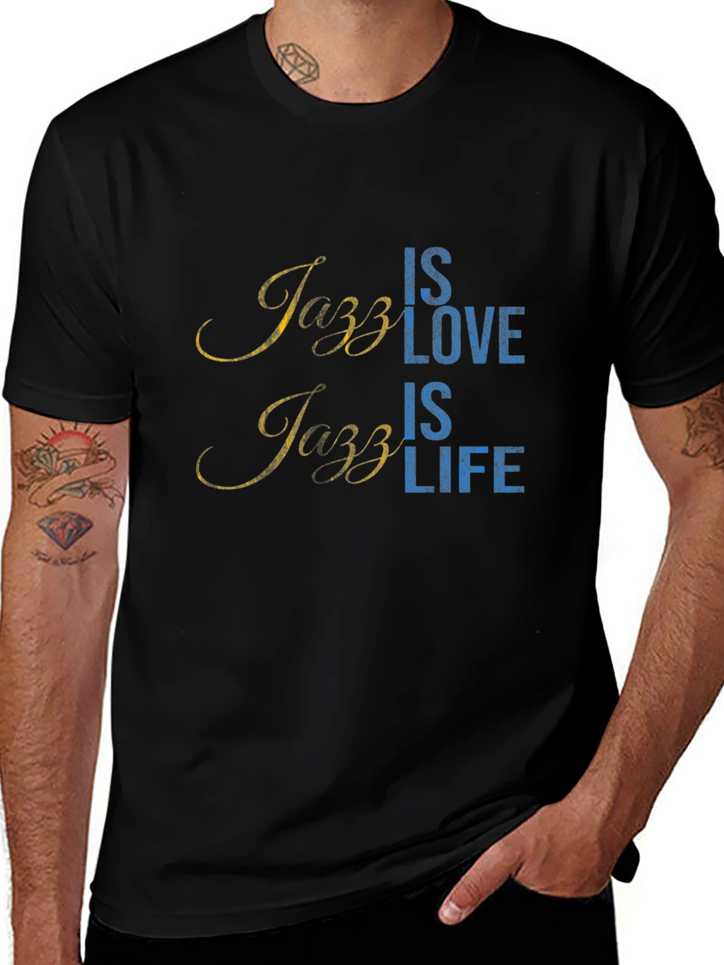 Jazz Is Love Jazz Is Life Black T-Shirt