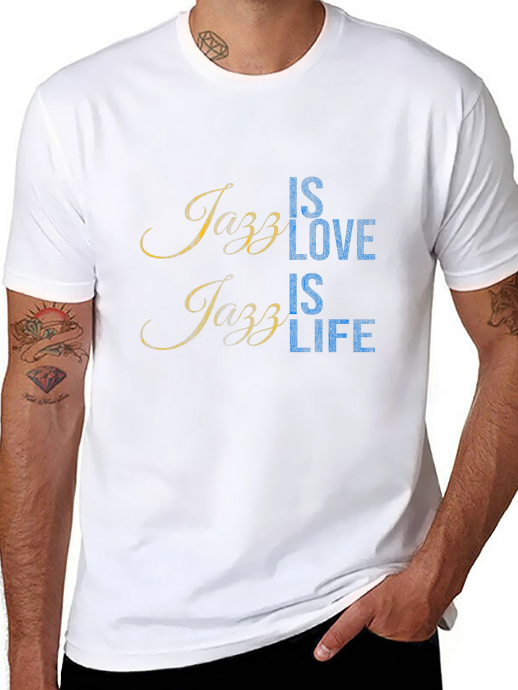 Jazz Is Love Jazz Is Life Black T-Shirt