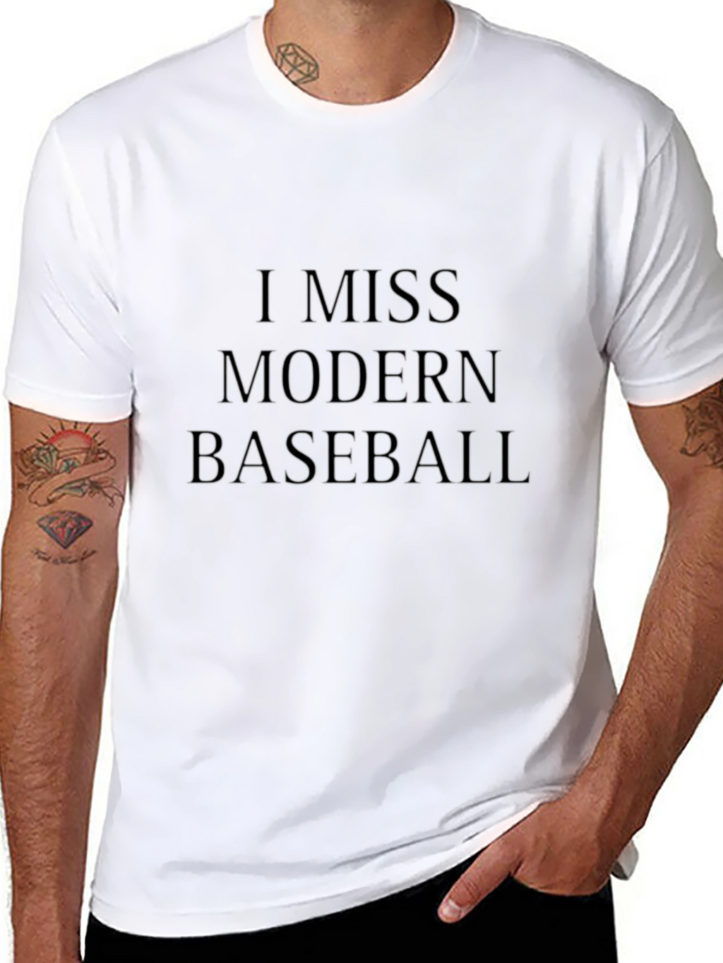 I Miss Modern Baseball Black T-Shirt