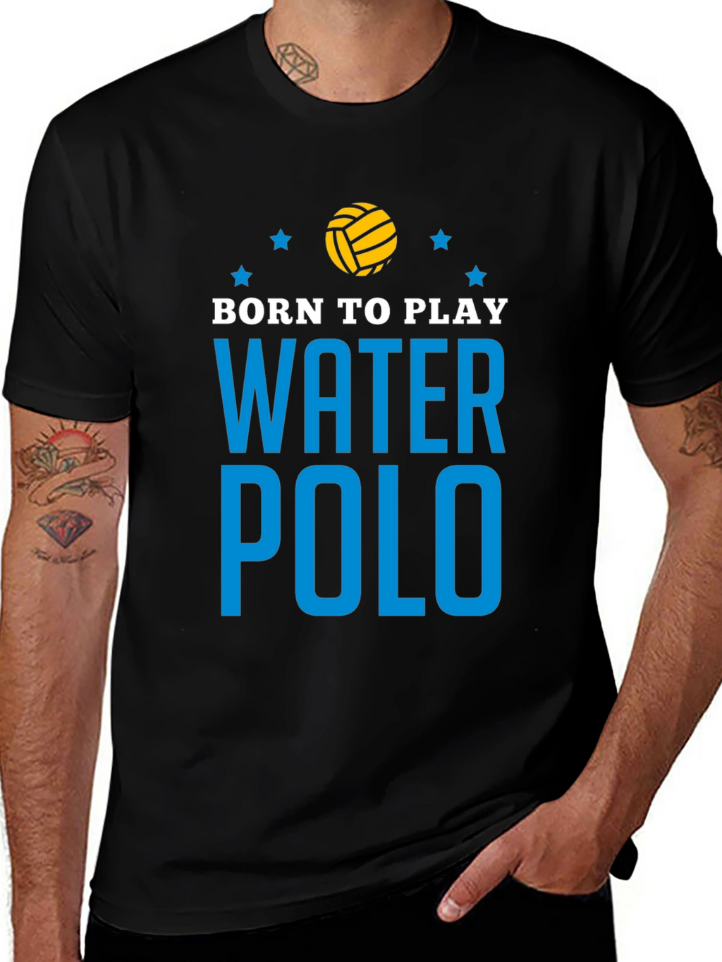 Born to Play Water Polo Graphic T-Shirt
