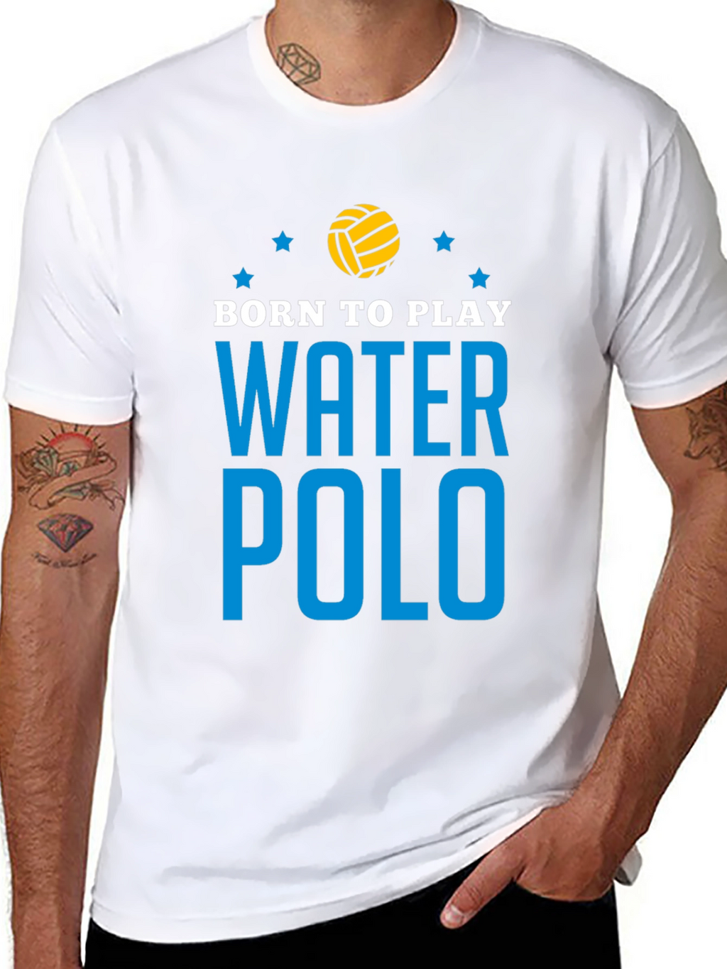 Born to Play Water Polo Graphic T-Shirt