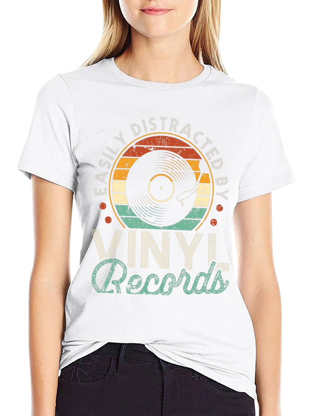 Easily Distracted by Vinyl Records T-Shirt