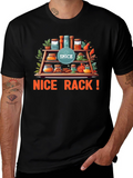 Spice Rack Pun T-Shirt - Nice Rack! Black Tee