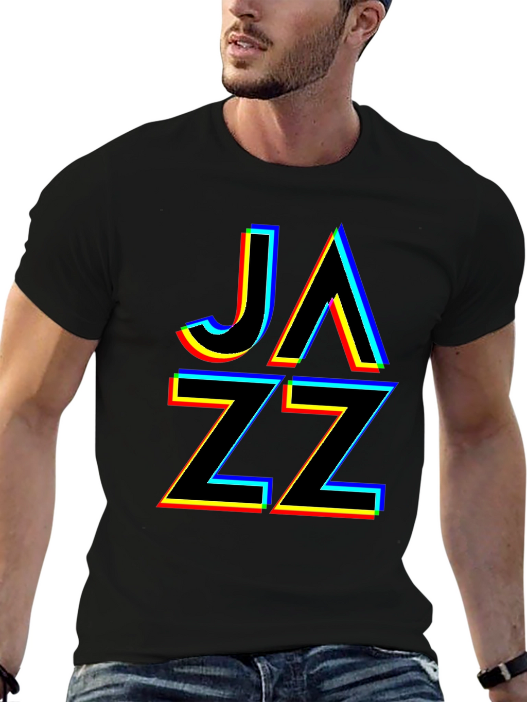 JAZZ Glitch Graphic T-Shirt - Cool Music Tee