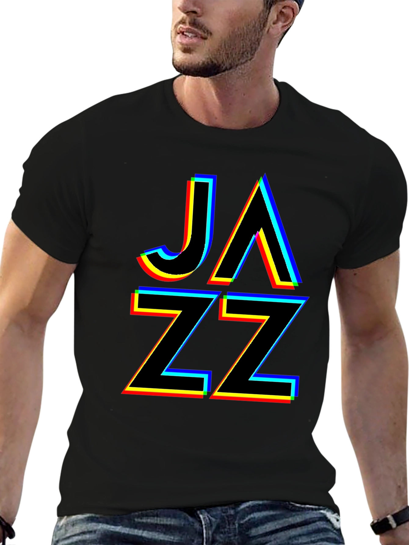 JAZZ Glitch Graphic T-Shirt - Cool Music Tee