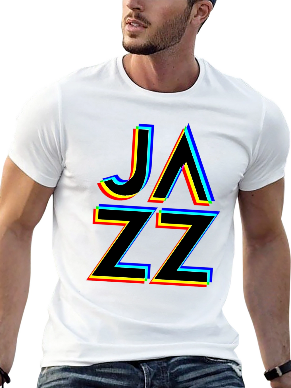 JAZZ Glitch Graphic T-Shirt - Cool Music Tee