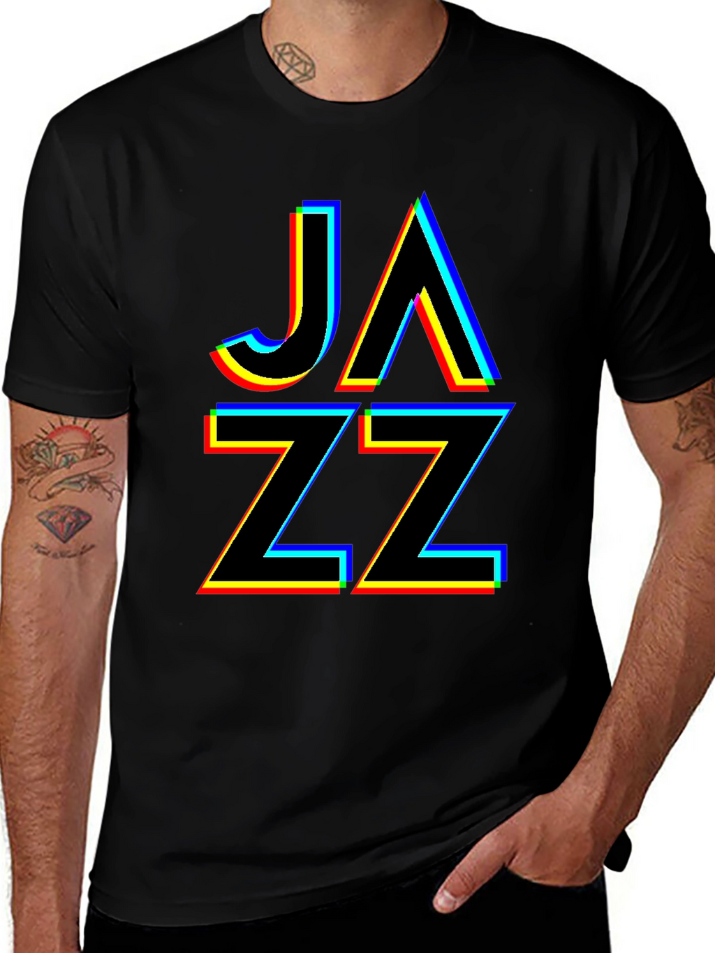 JAZZ Glitch Graphic T-Shirt - Cool Music Tee