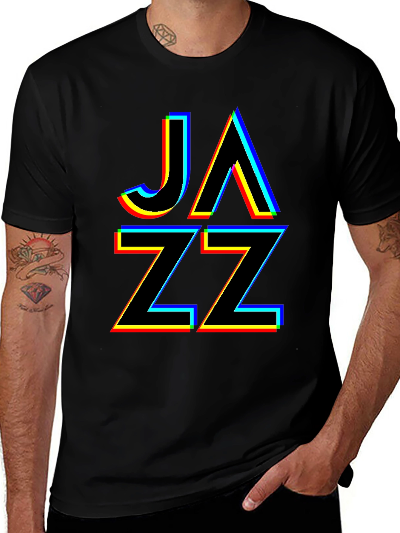 JAZZ Glitch Graphic T-Shirt - Cool Music Tee