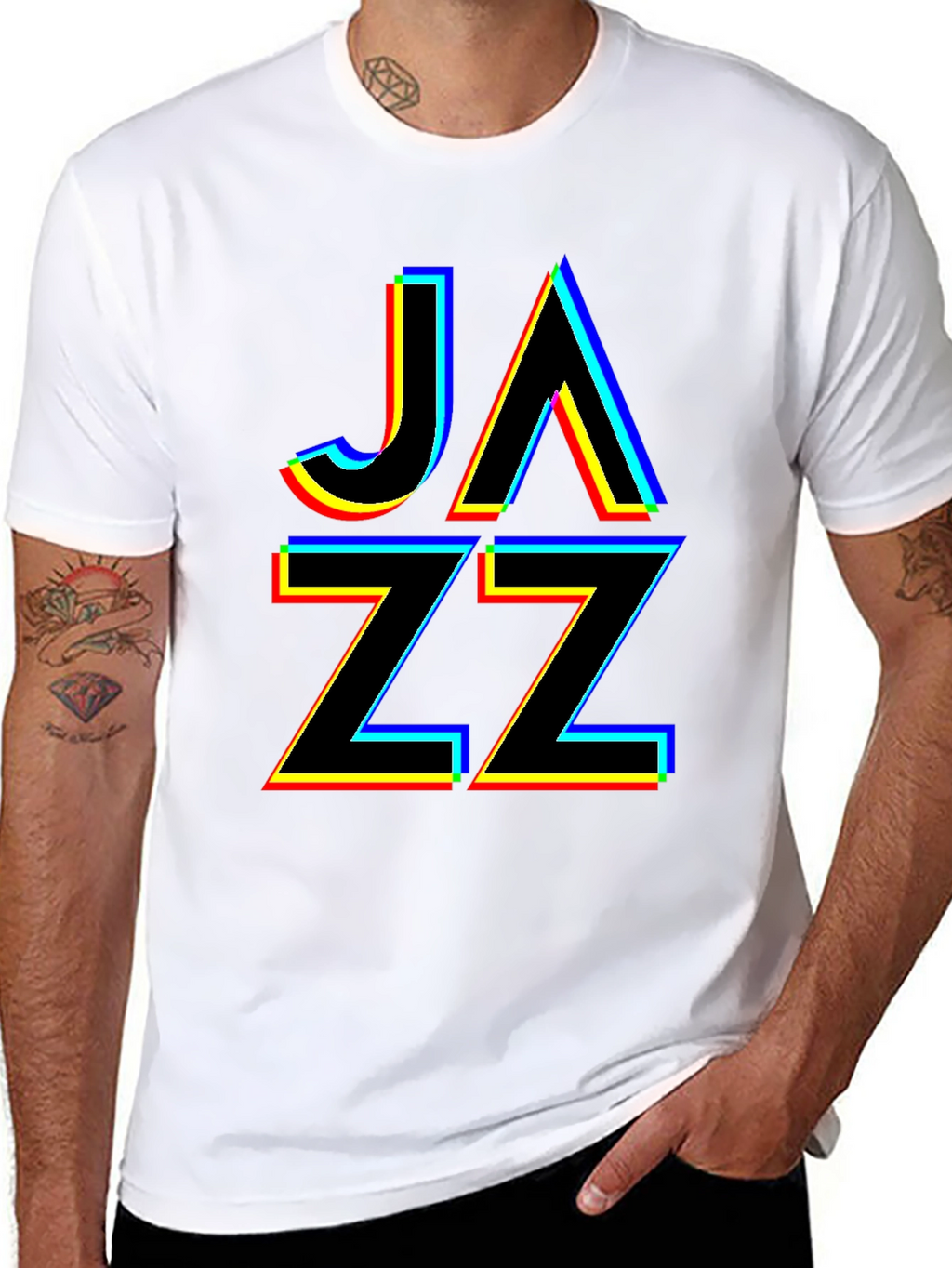 JAZZ Glitch Graphic T-Shirt - Cool Music Tee
