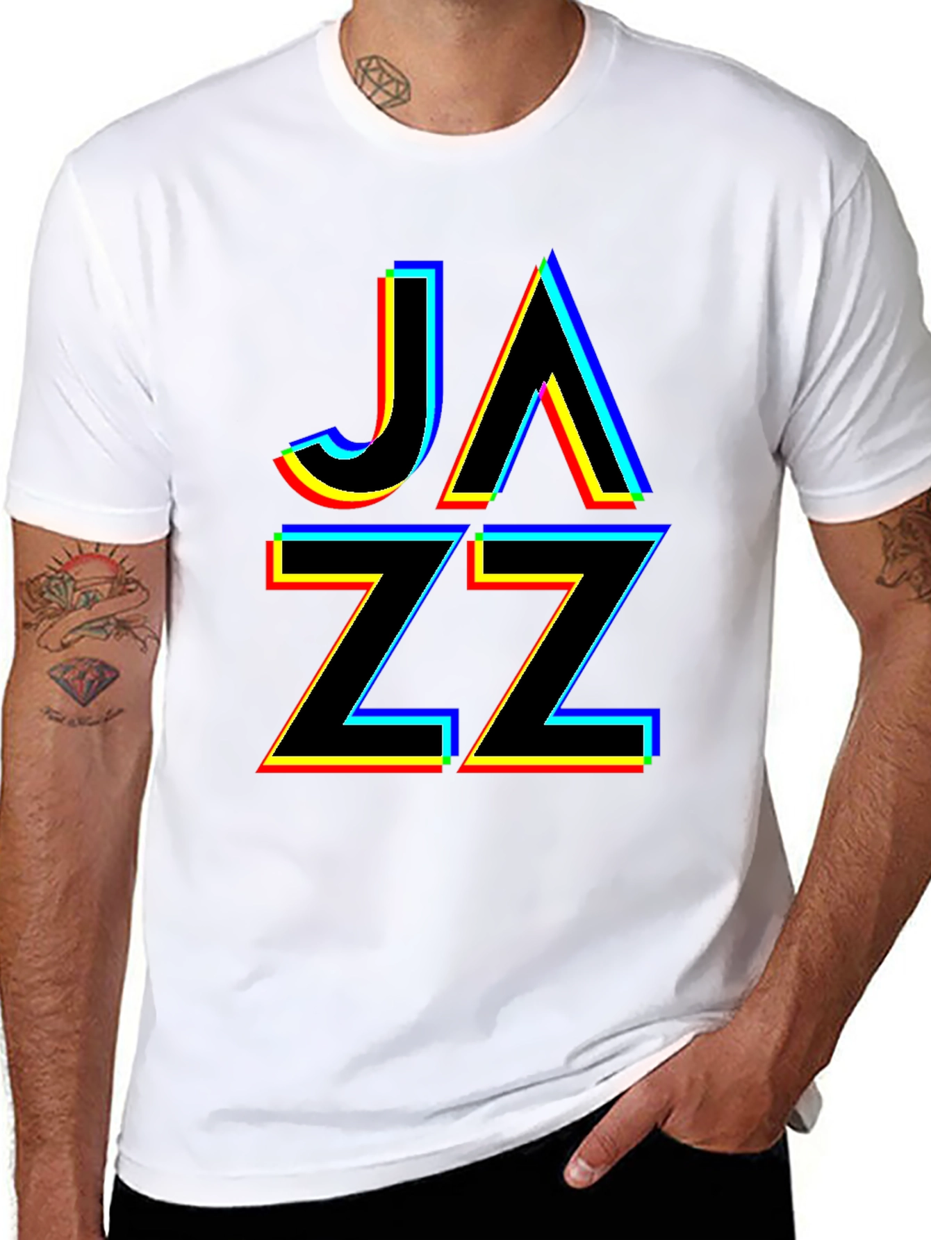 JAZZ Glitch Graphic T-Shirt - Cool Music Tee