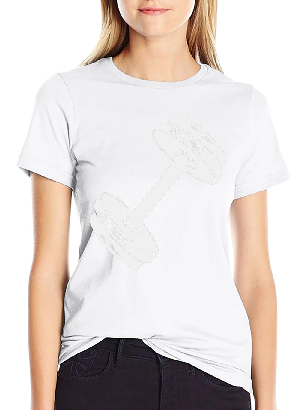 Weightlifting Dumbbell Graphic Tee - Black