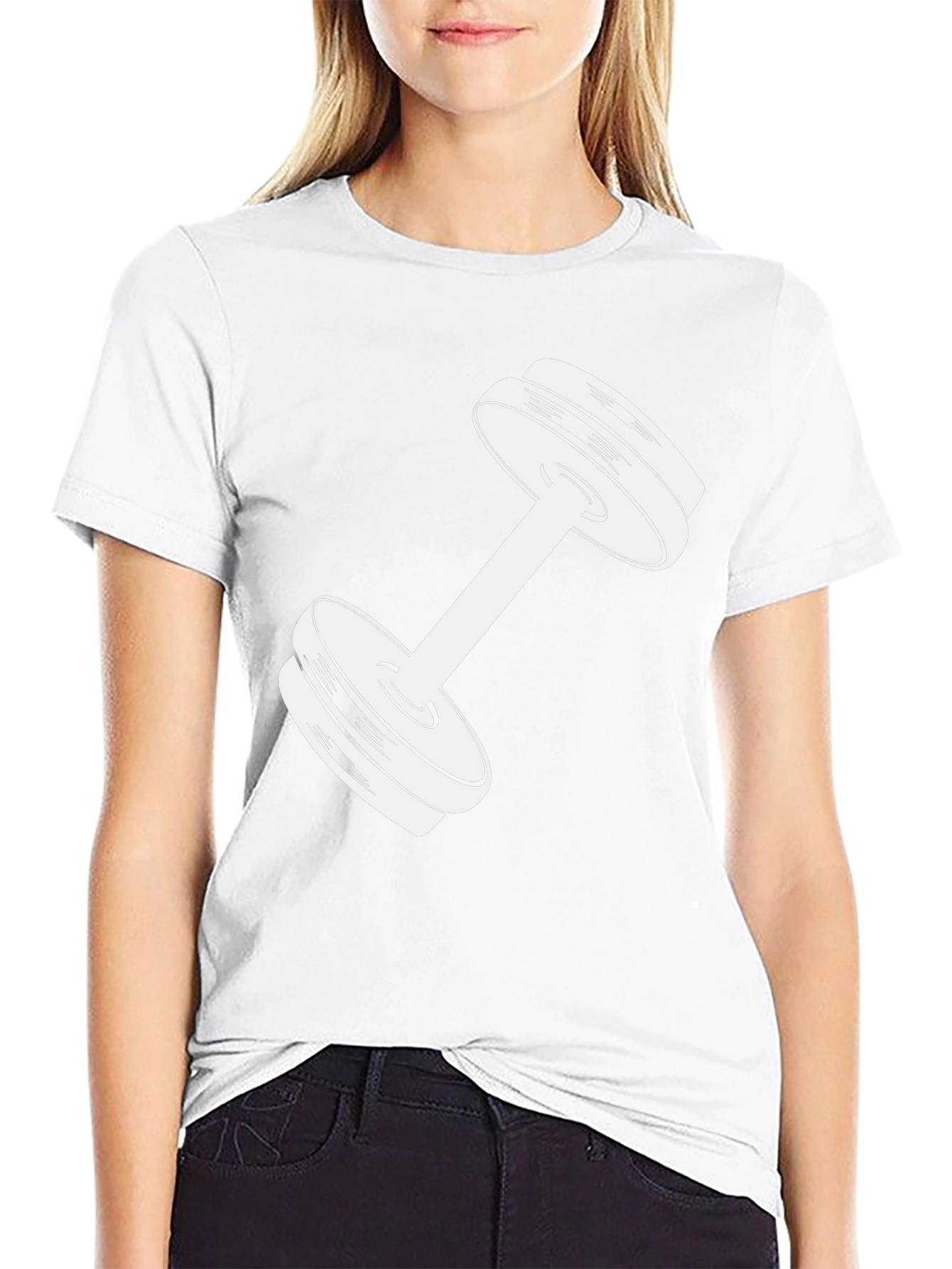 Weightlifting Dumbbell Graphic Tee - Black