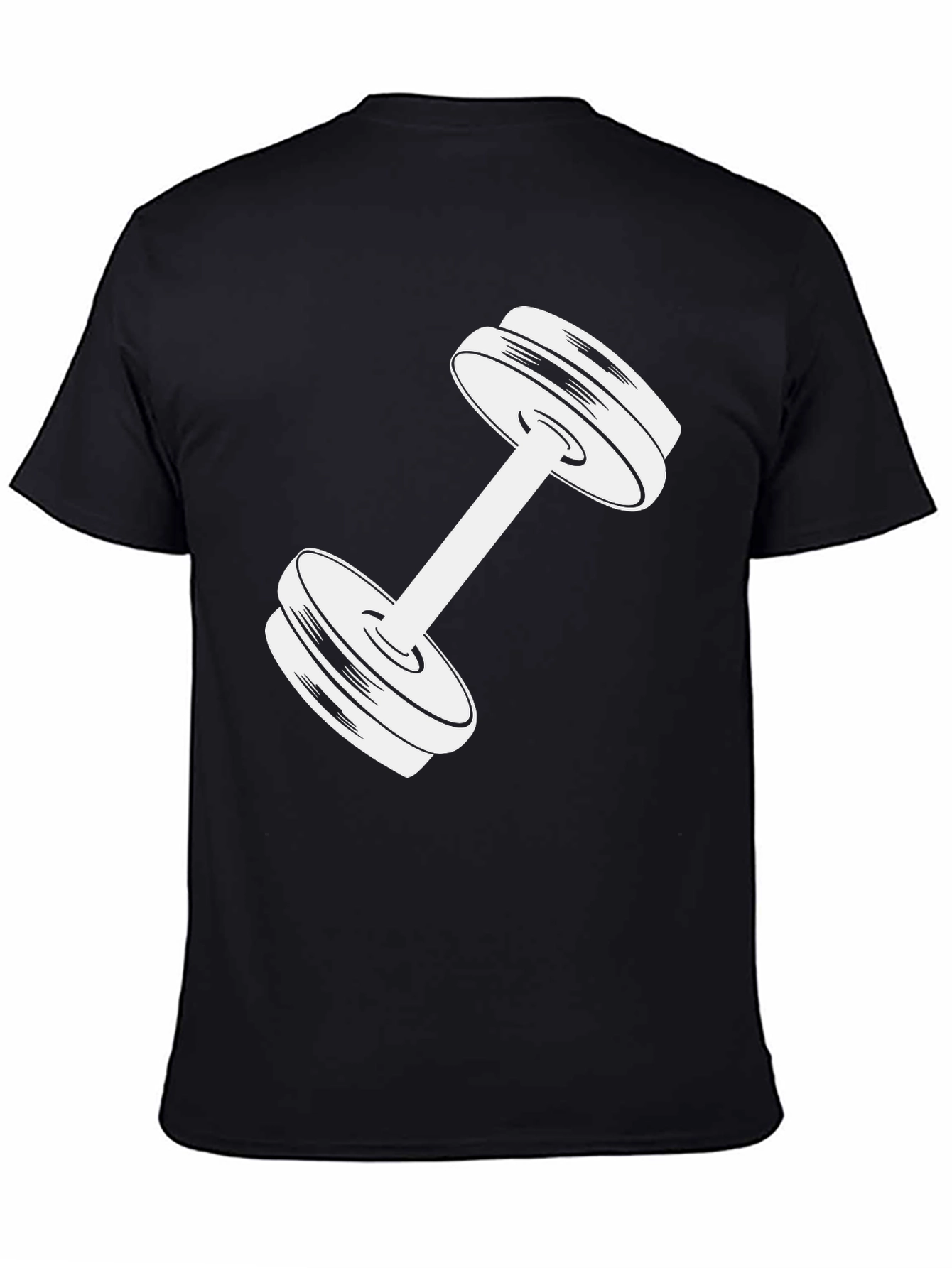 Weightlifting Dumbbell Graphic Tee - Black