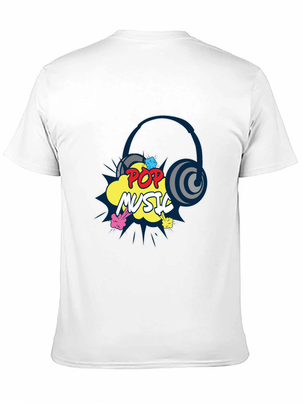 Pop Music Graphic Print Black T-Shirt