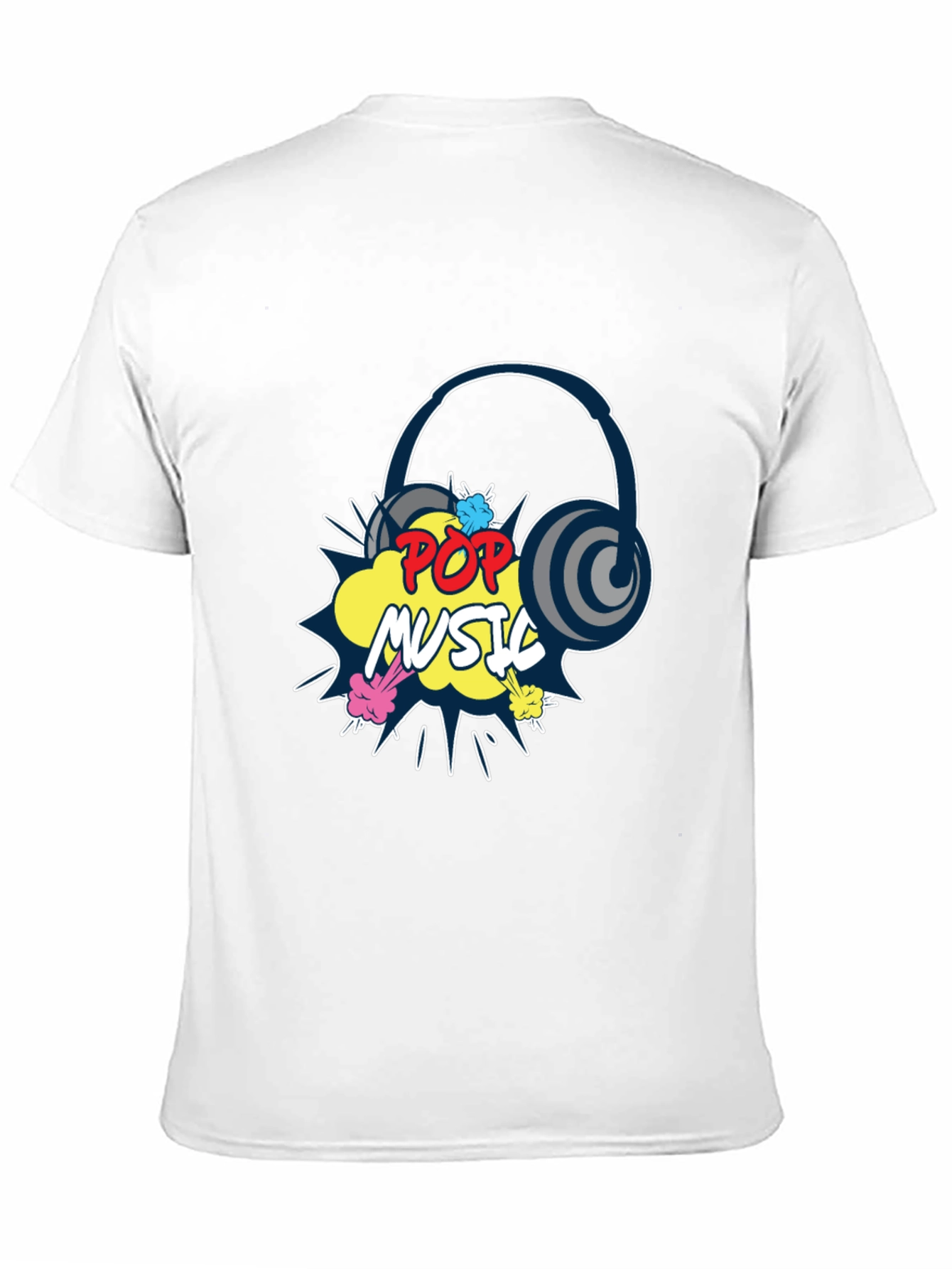 Pop Music Graphic Print Black T-Shirt