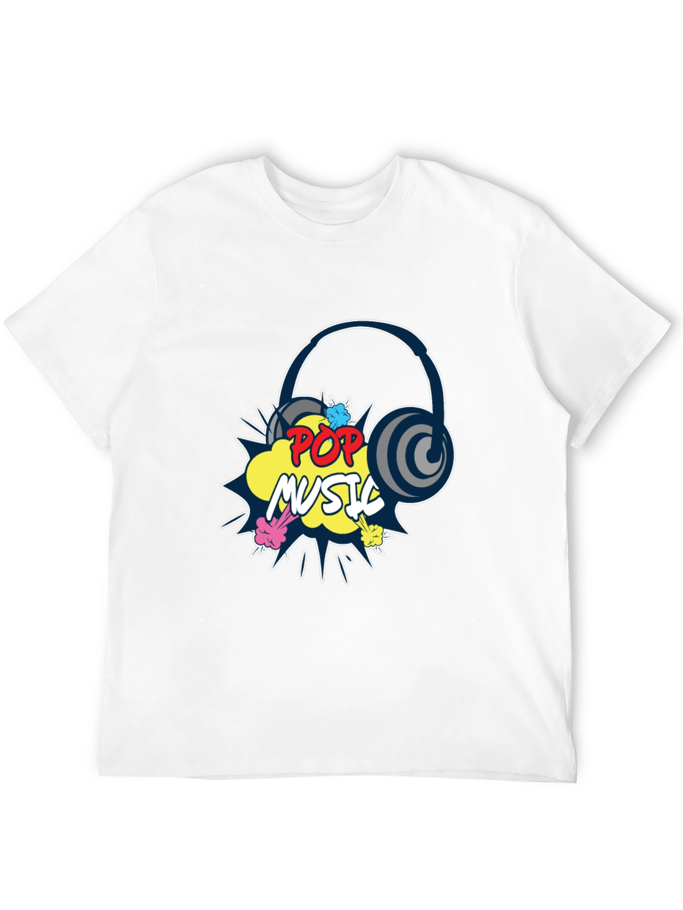 Pop Music Graphic Print Black T-Shirt