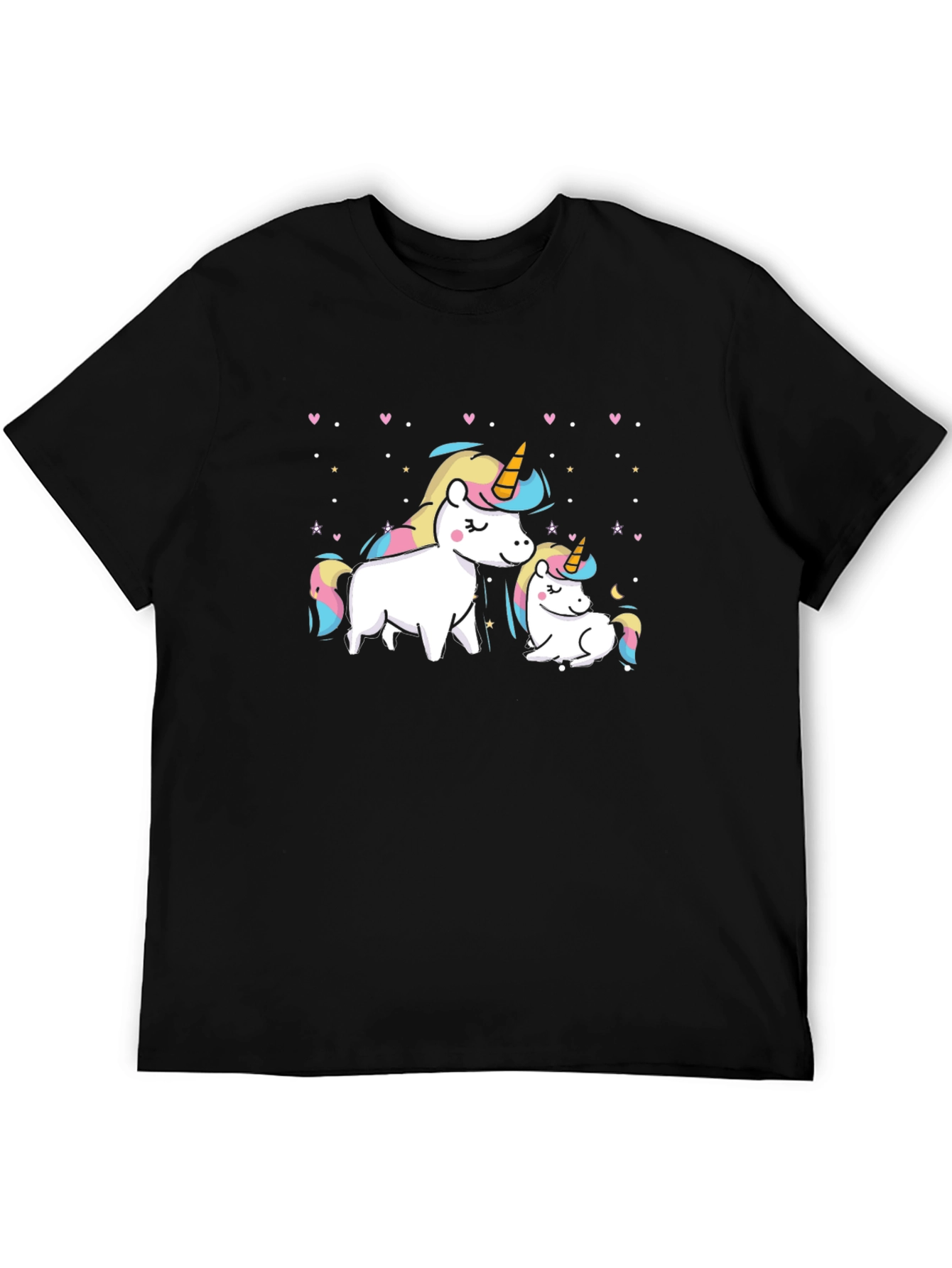 Cute Unicorn Mom and Baby Graphic T-Shirt