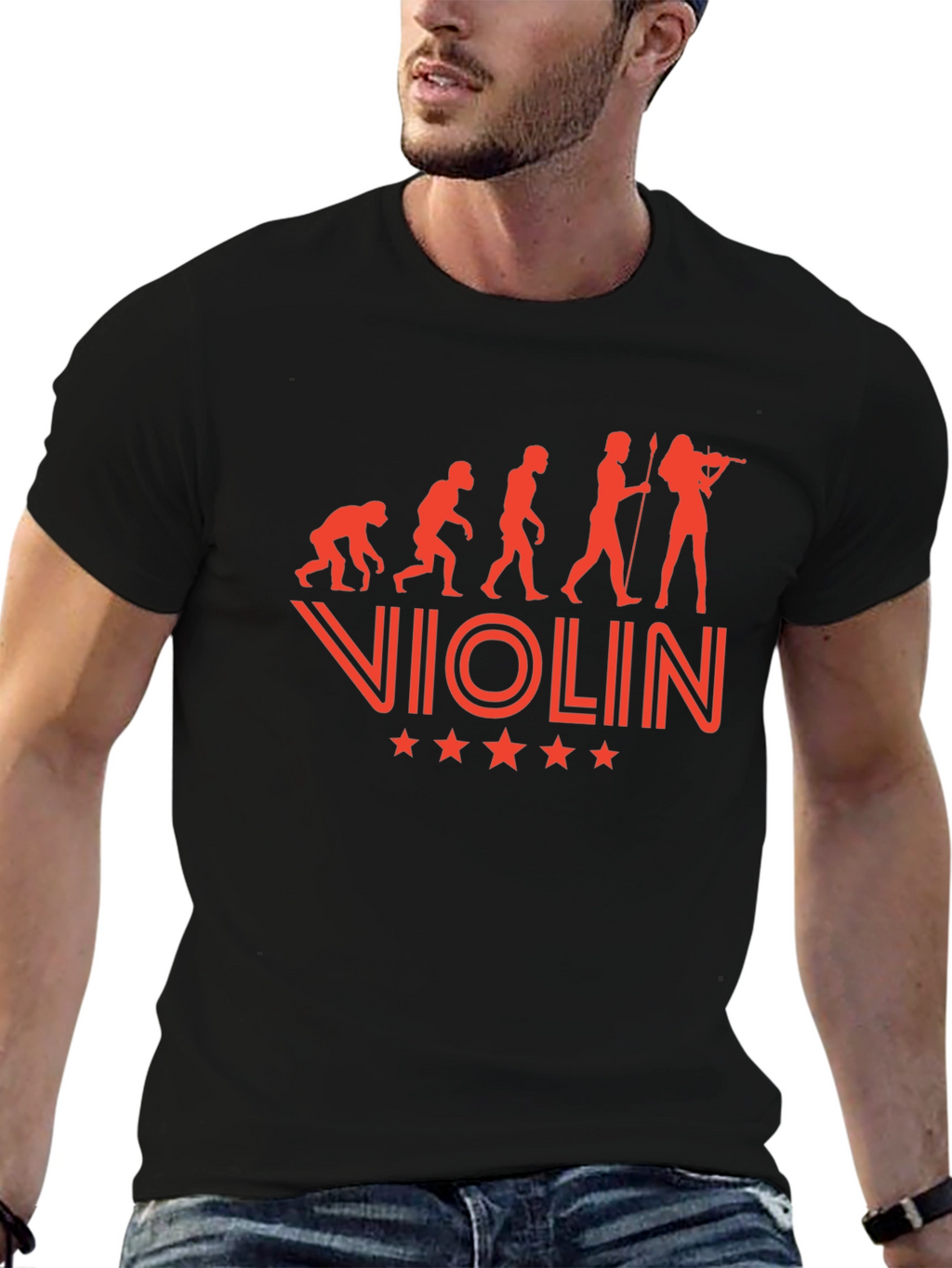 Violin Evolution Graphic Tee