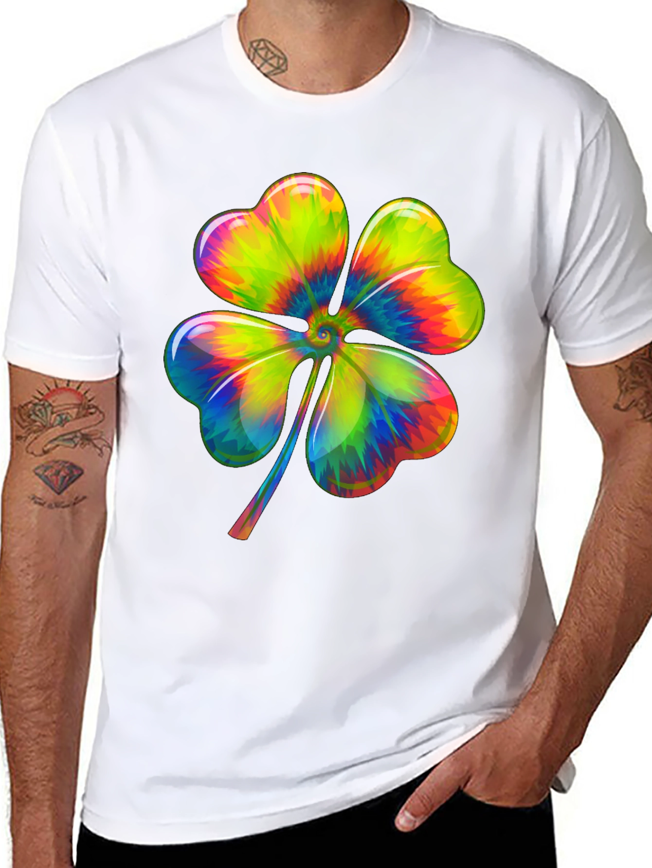 Rainbow Shamrock Tee