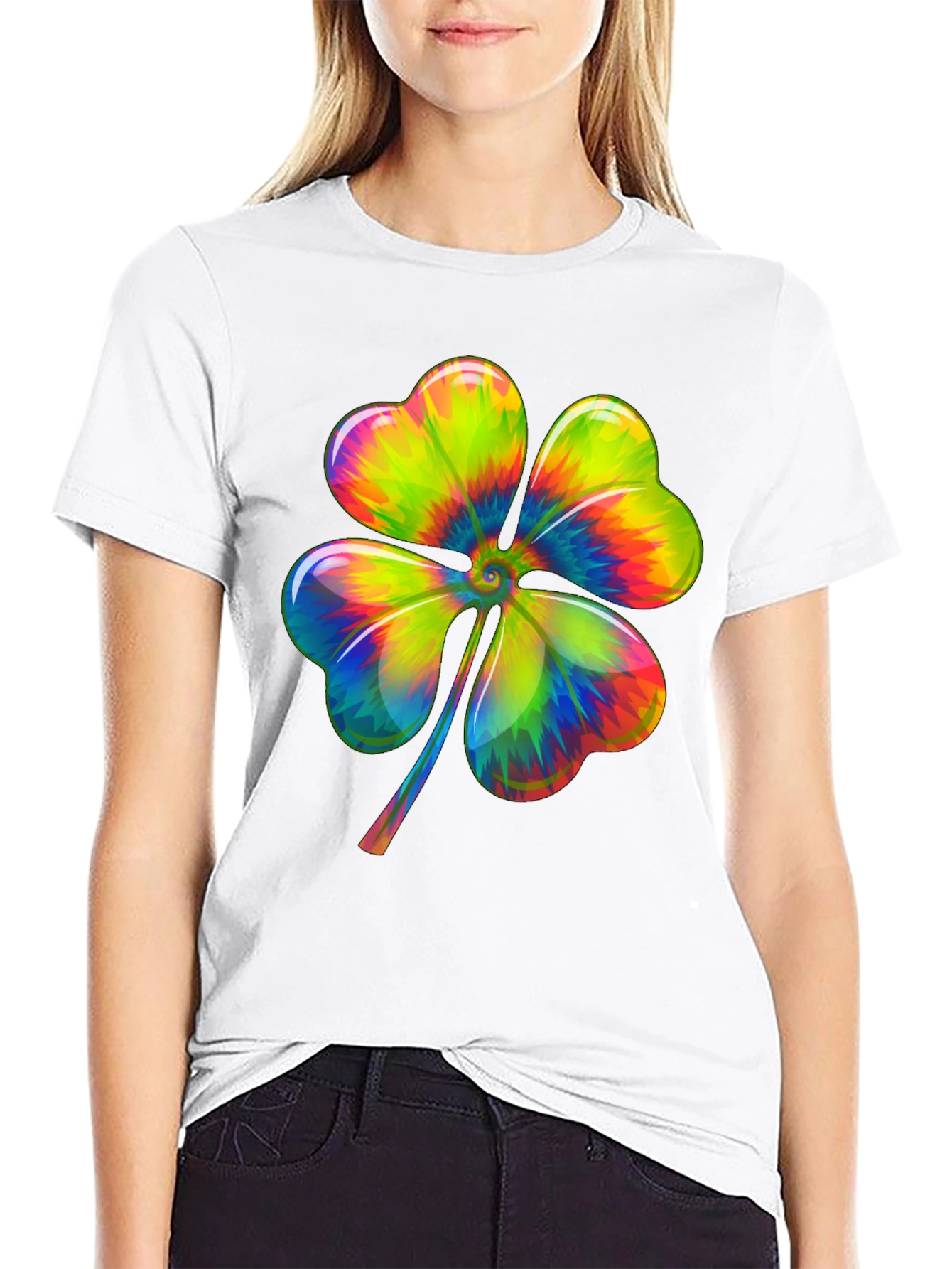 Rainbow Shamrock Tee