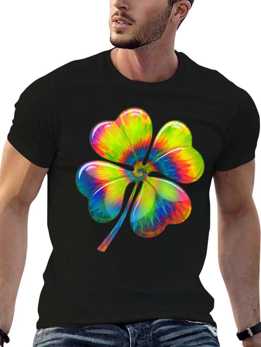 Rainbow Shamrock Tee