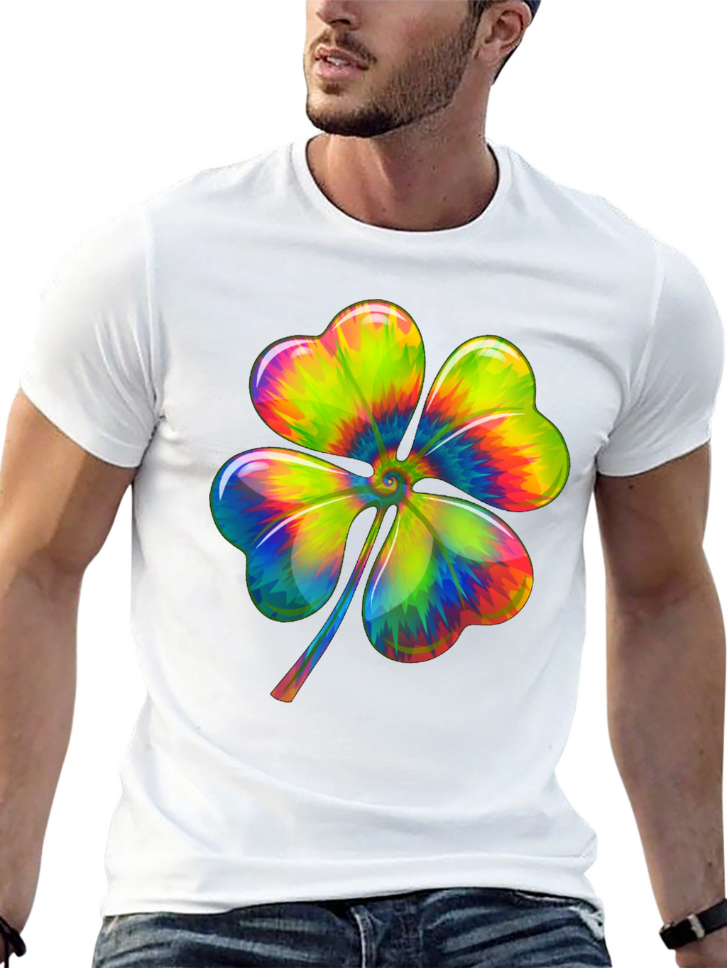 Rainbow Shamrock Tee