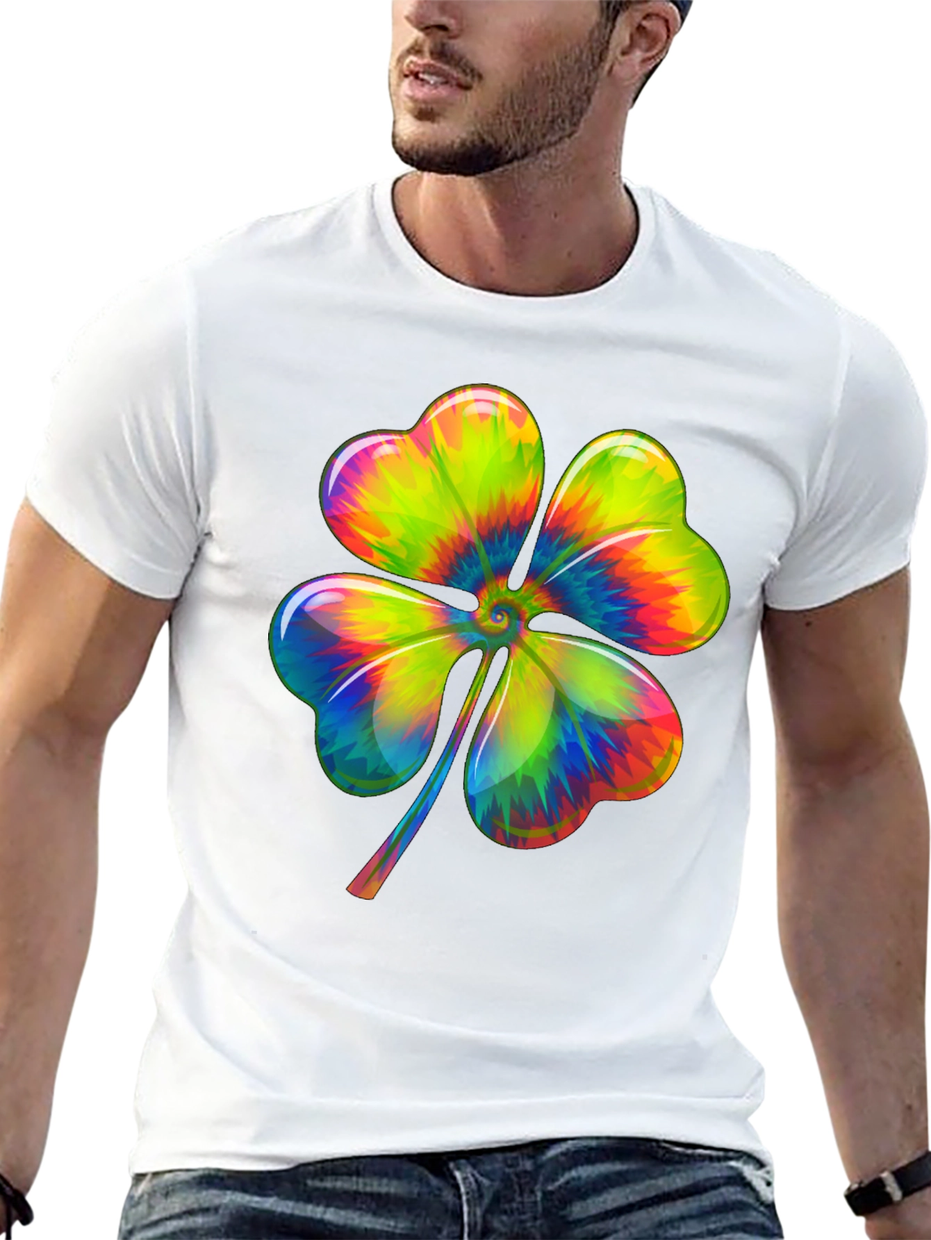 Rainbow Shamrock Tee