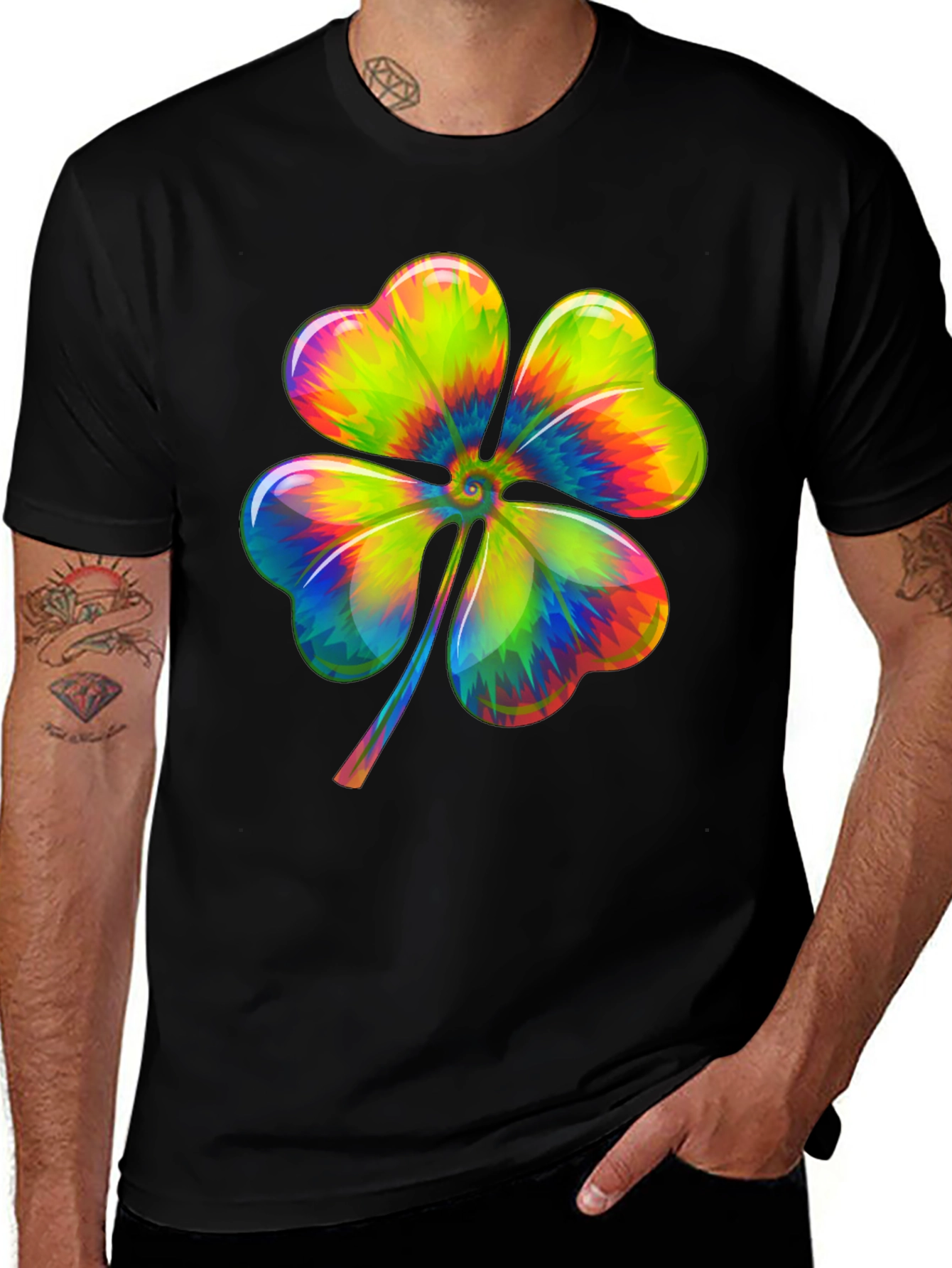 Rainbow Shamrock Tee