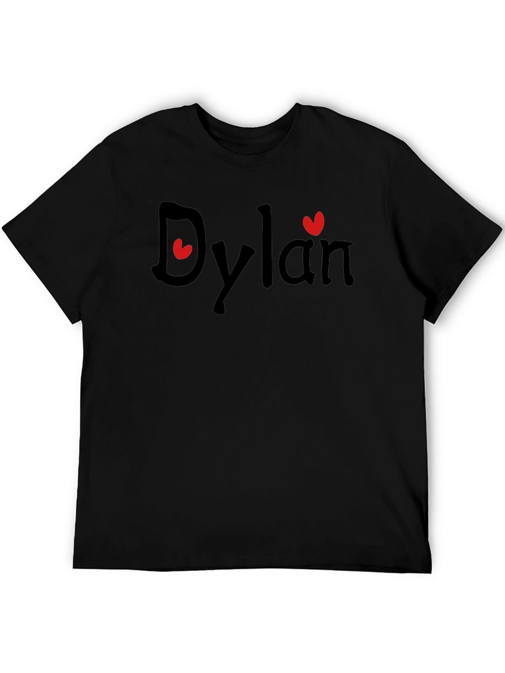 Personalized Dylan Heart T-Shirt - Custom Name Tee