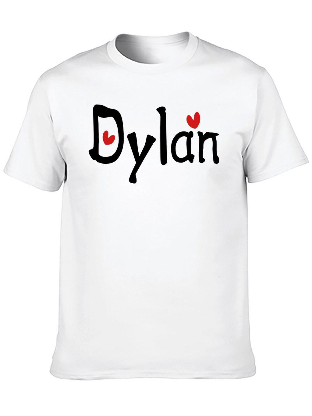 Personalized Dylan Heart T-Shirt - Custom Name Tee
