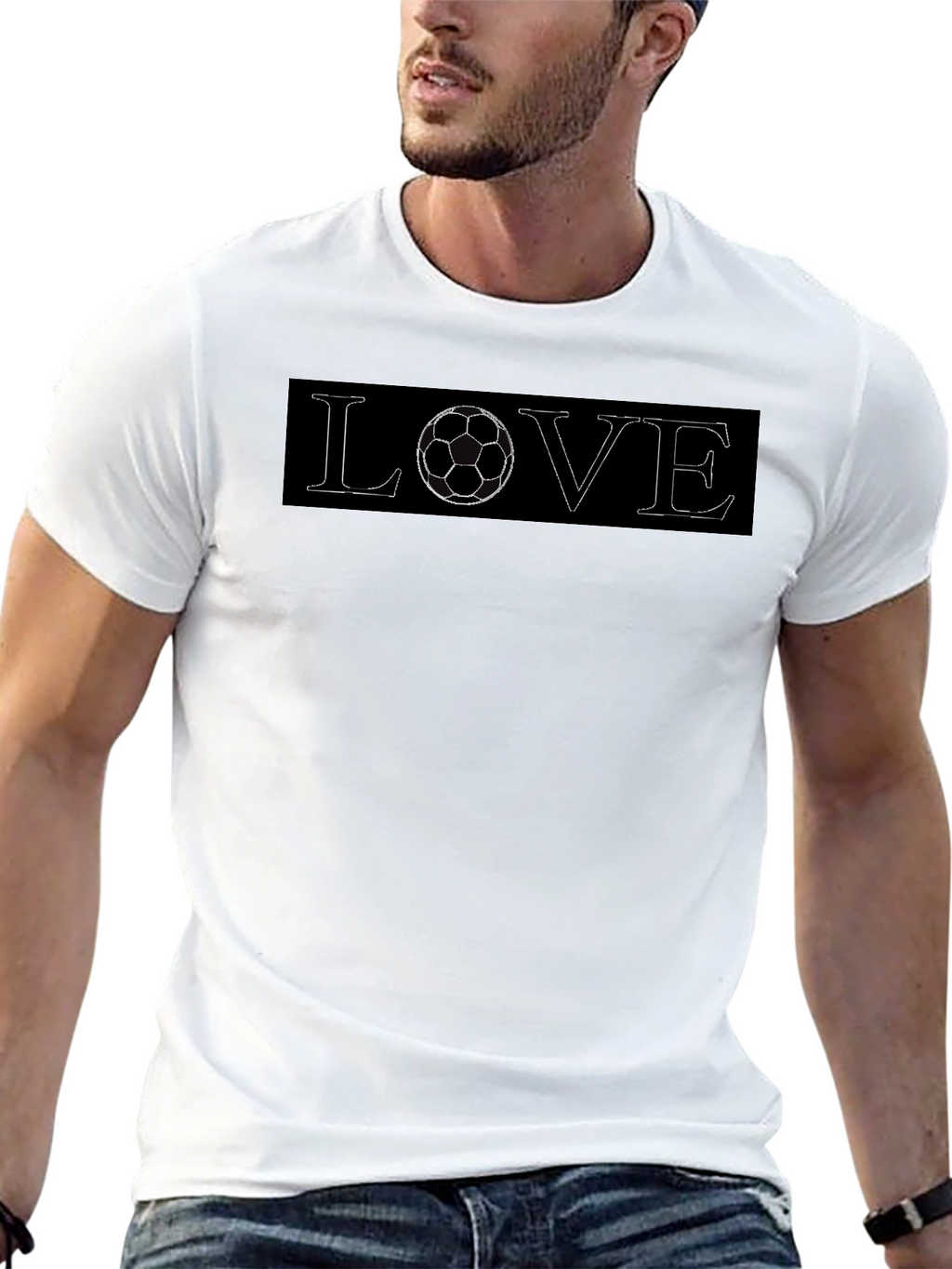 Soccer Love Black T-Shirt - Sporty Graphic Tee