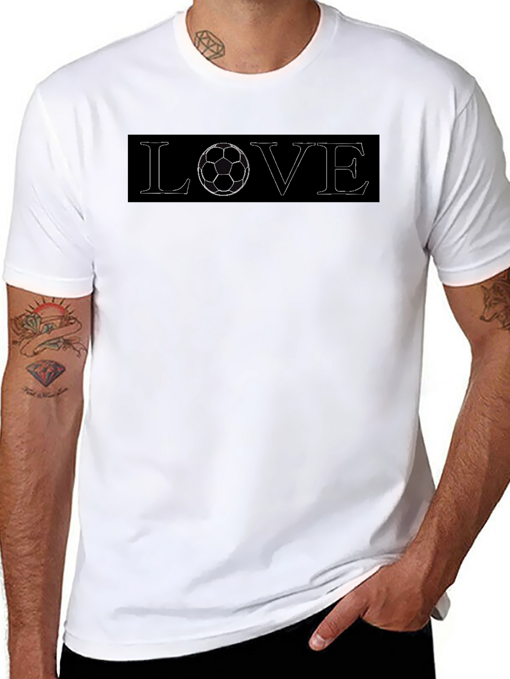 Soccer Love Black T-Shirt - Sporty Graphic Tee