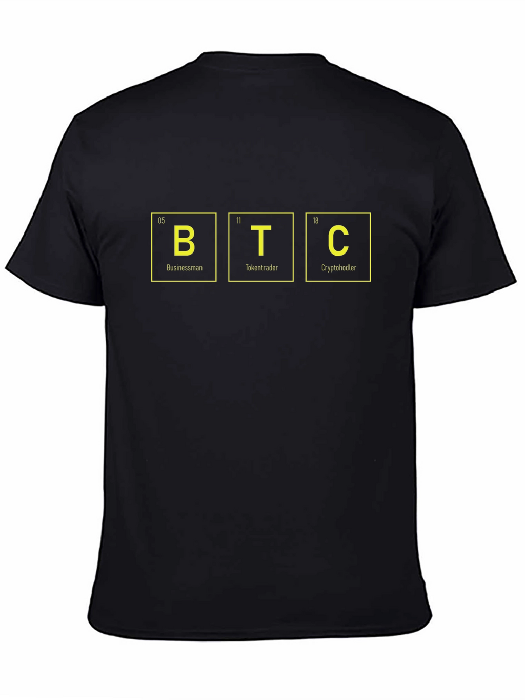 BTC Periodic Table Crypto T-Shirt - Businessman Token Trader