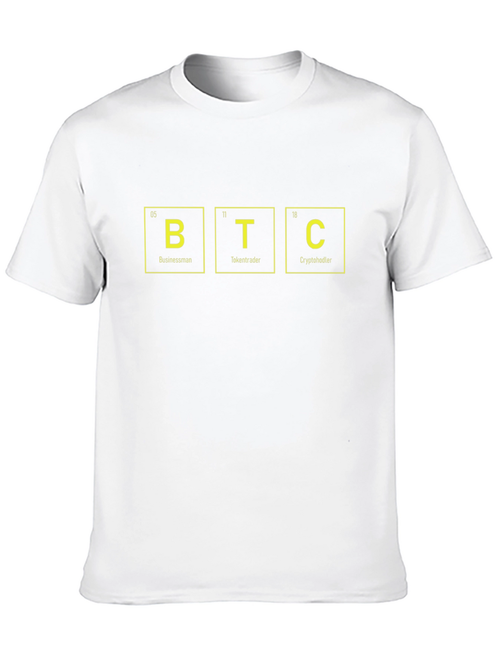 BTC Periodic Table Crypto T-Shirt - Businessman Token Trader