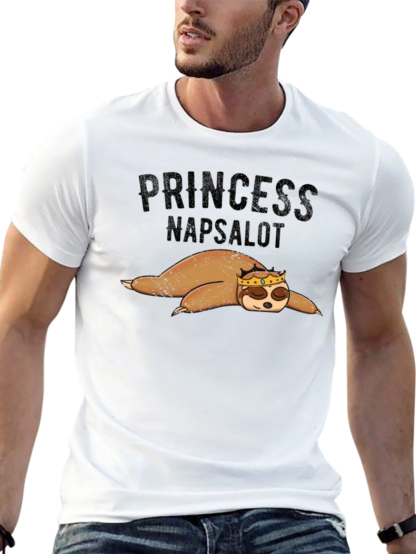 Princess Napsalot Sloth Funny T-Shirt