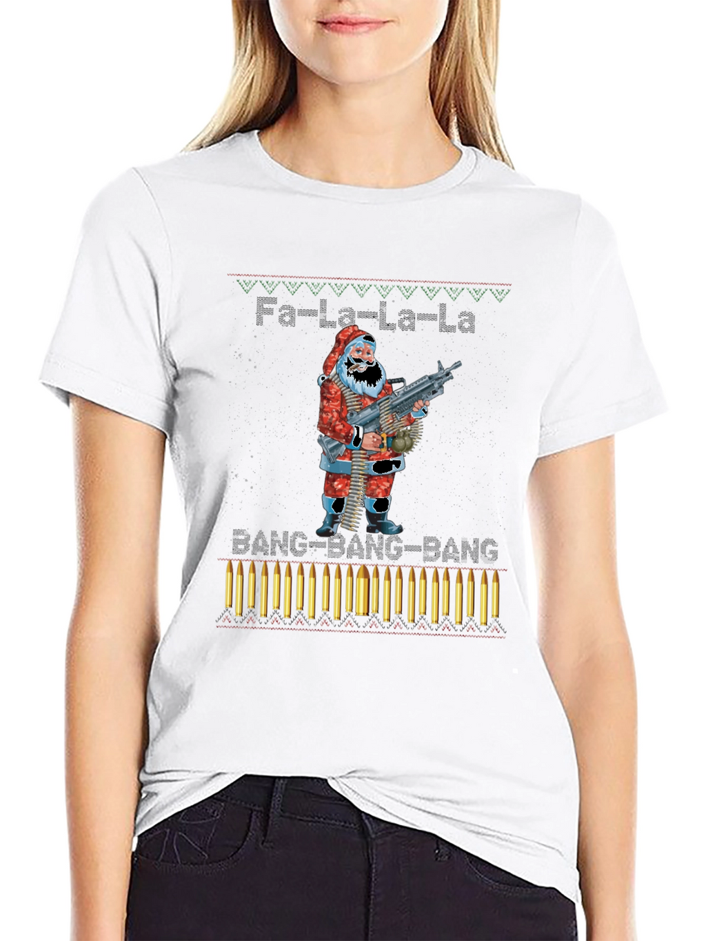 Fa-La-La-La BANG Santa T-Shirt
