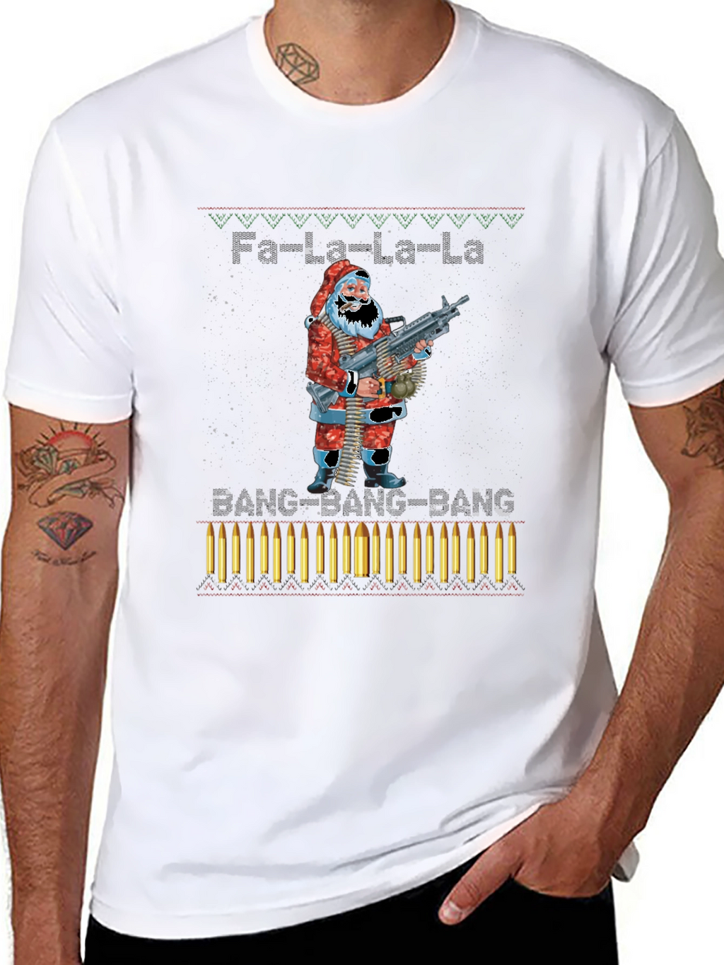 Fa-La-La-La BANG Santa T-Shirt