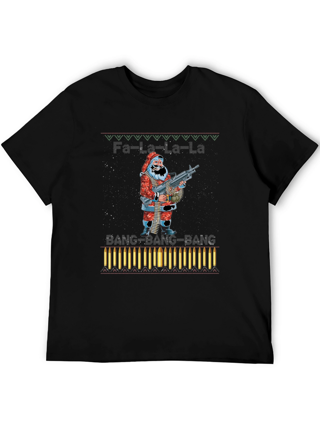 Fa-La-La-La BANG Santa T-Shirt